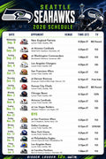 101 Seattle Seahawks 2026 NFL Football Schedule Refrigerator Magnet 4X6 Inch