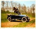 Vintage photograph Horse Jumping over Car