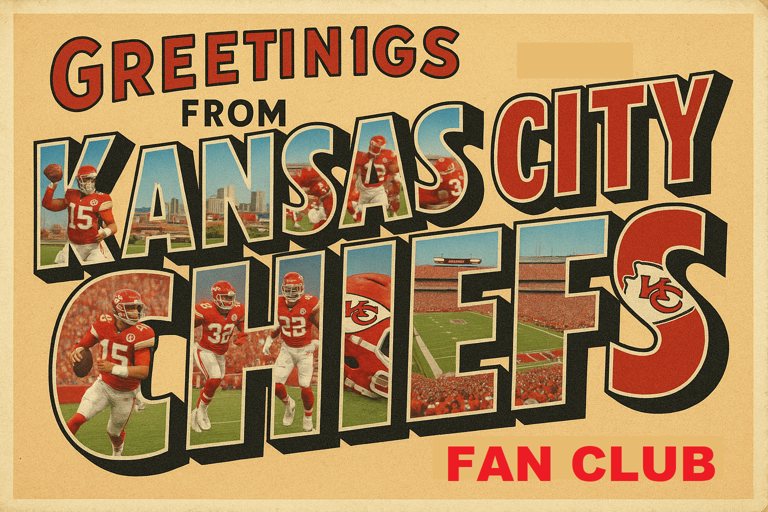 Kansas City Chiefs Football Fan Club Refrigerator Magnet 4x6 in